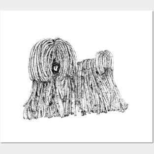 Hand Draw Puli the Dog Posters and Art